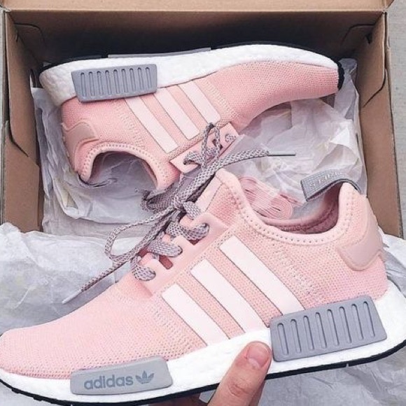 pink and grey nmds